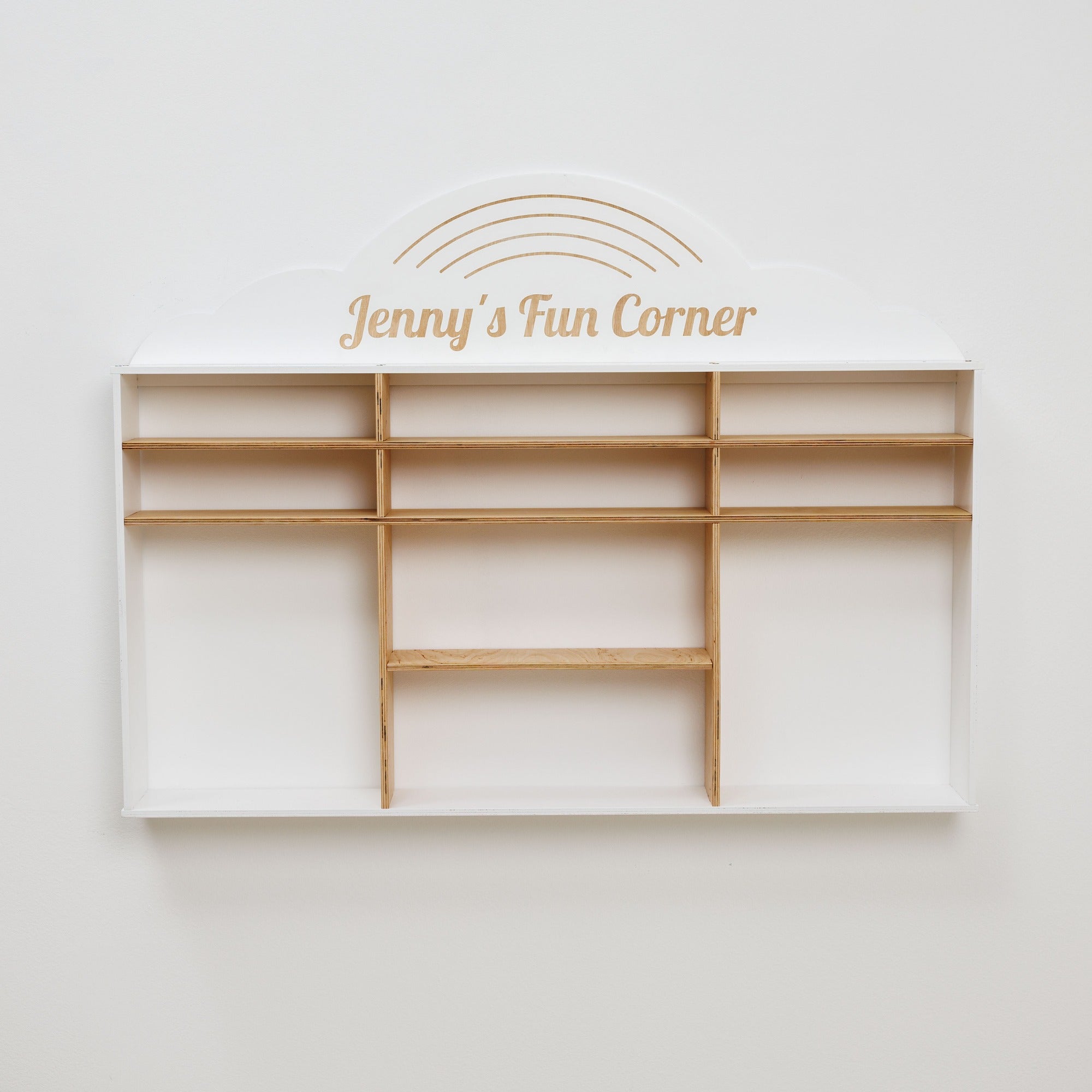 Wooden Toy Organizer - Rainbow