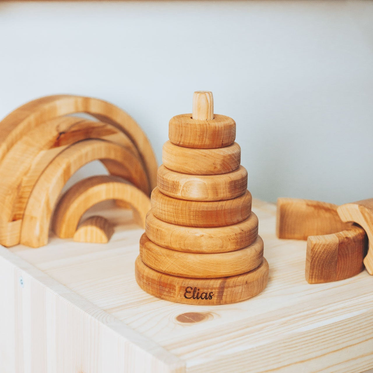 wooden ring stacker 