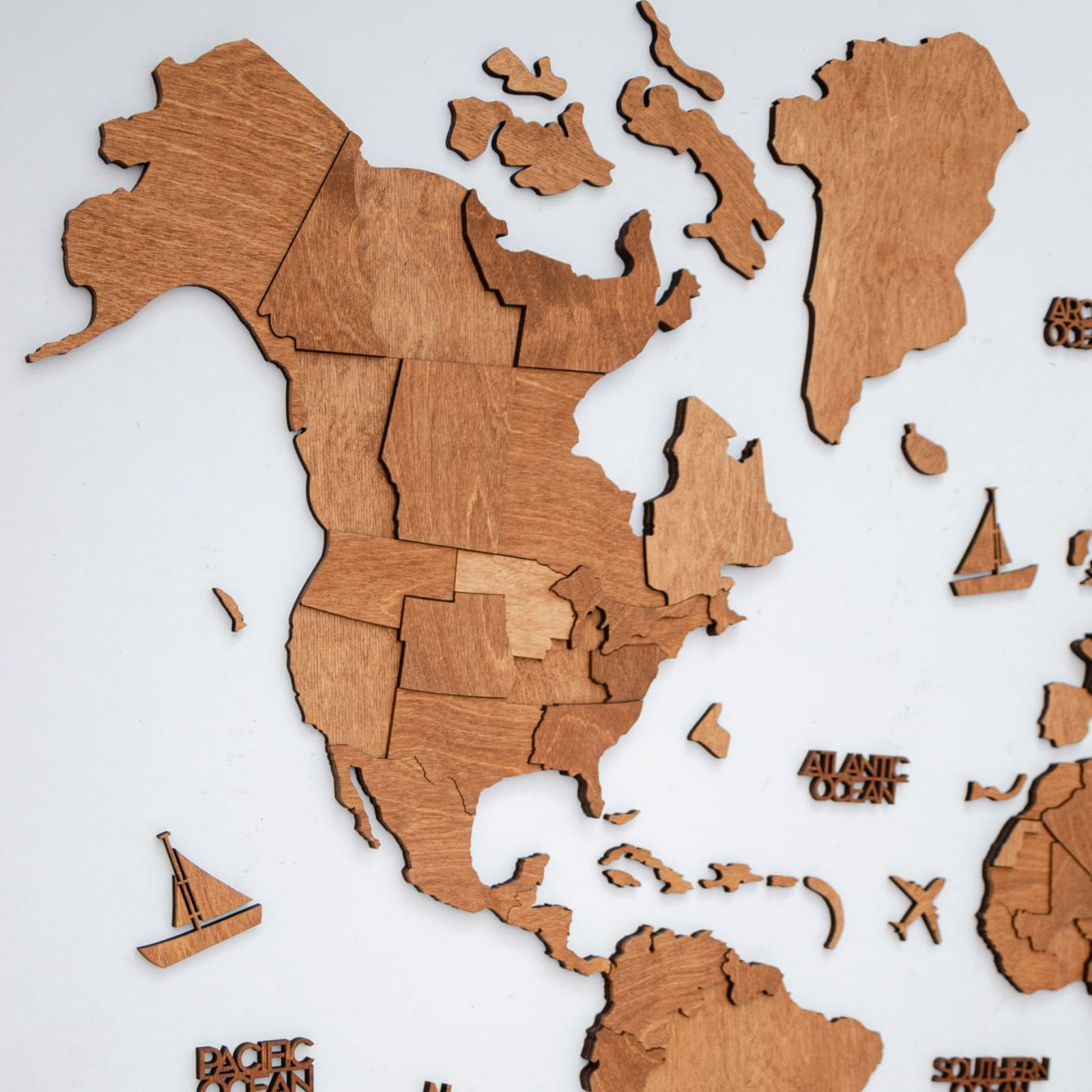 world map oak