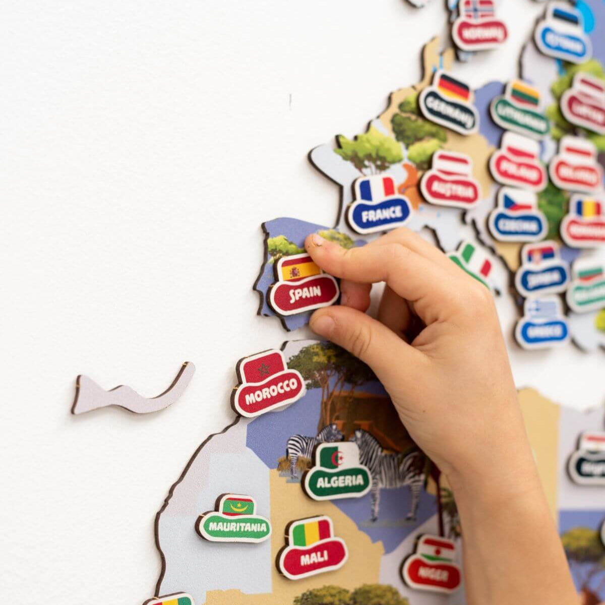 animal world map baby nursery