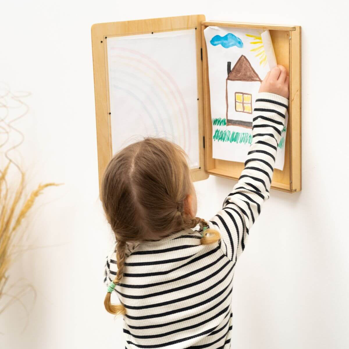 kid art frame storage