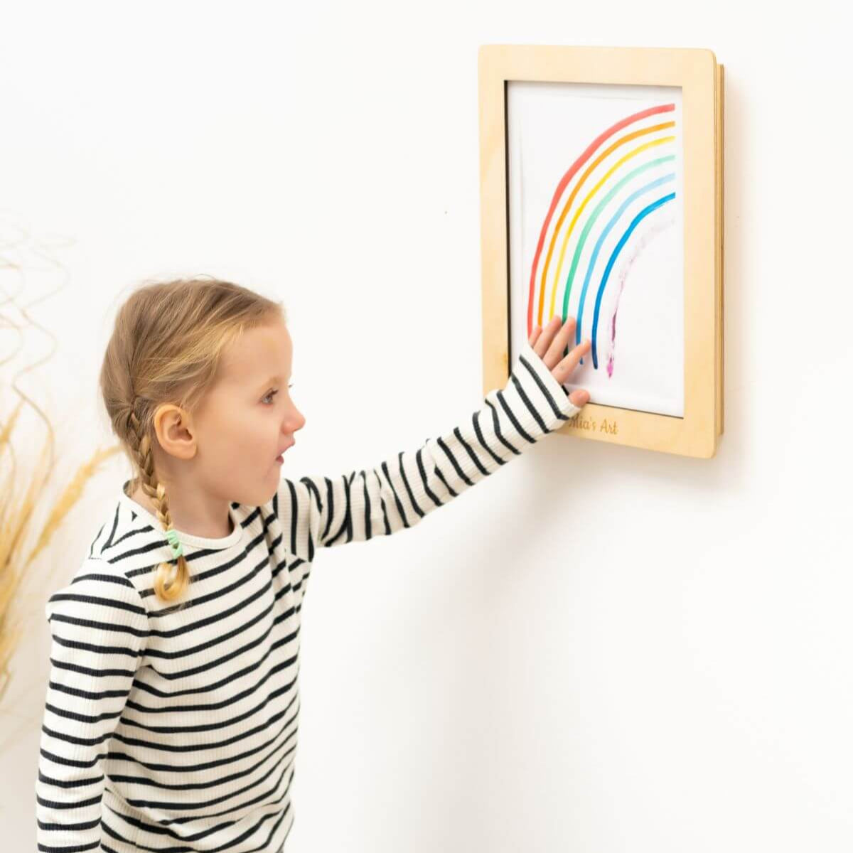 artwork display frame wooden