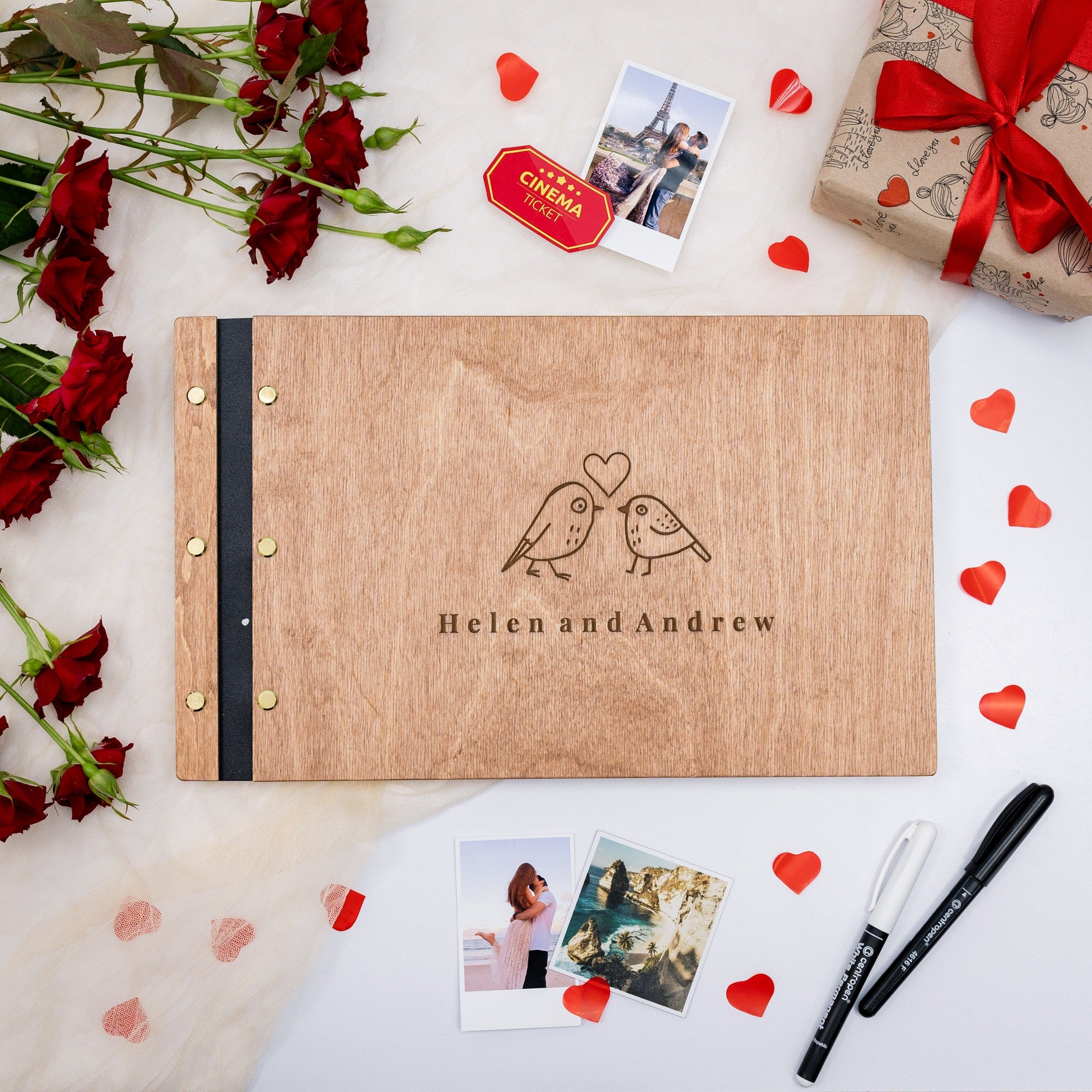 Álbum de madera Corazón