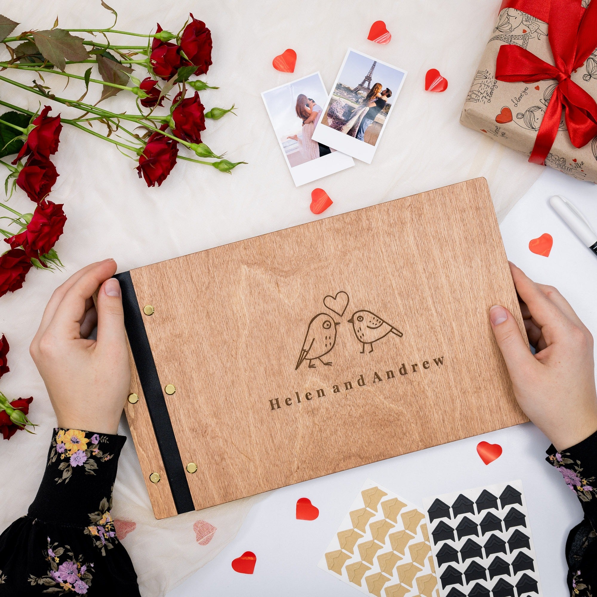 Álbum de madera Corazón