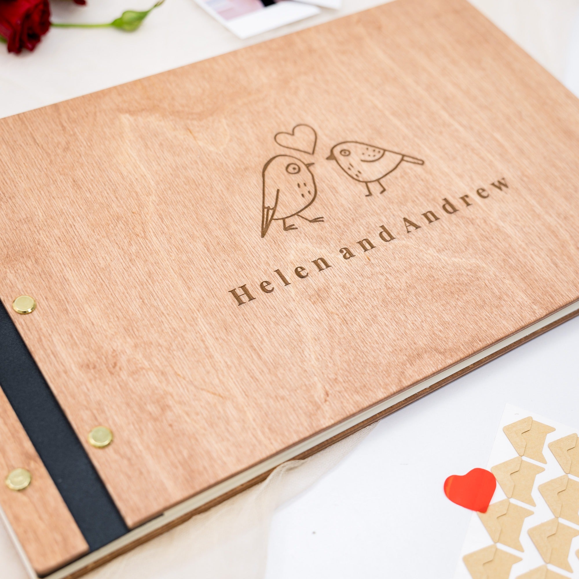 Álbum de madera Corazón