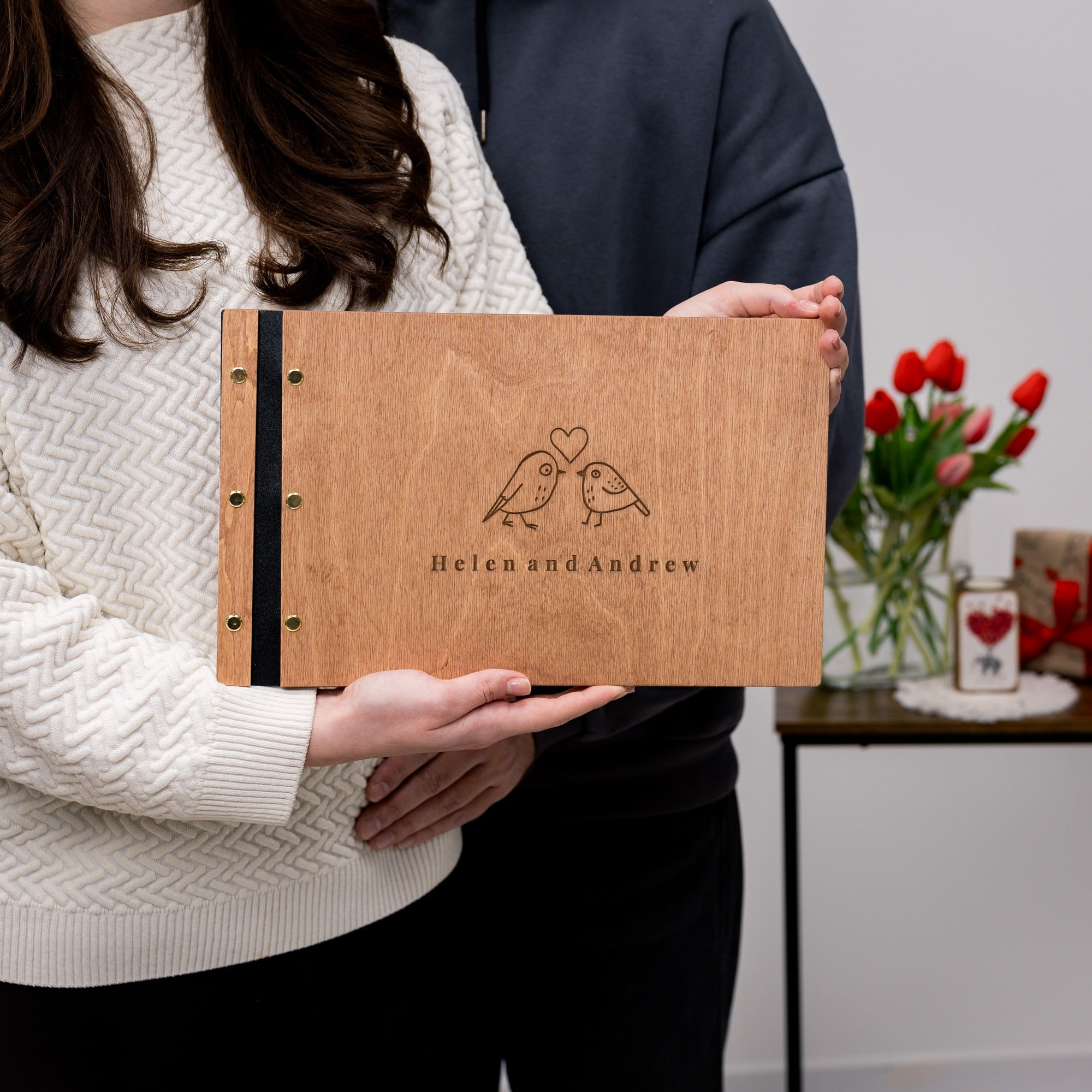 Álbum de madera Corazón