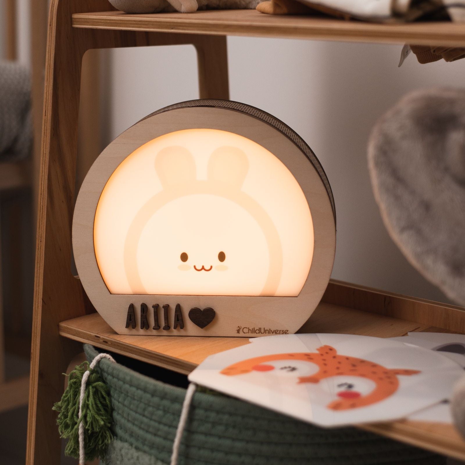 bunny wooden light 