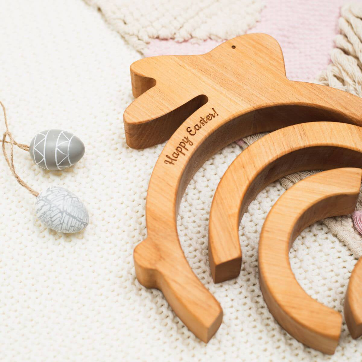 wooden bunny toy