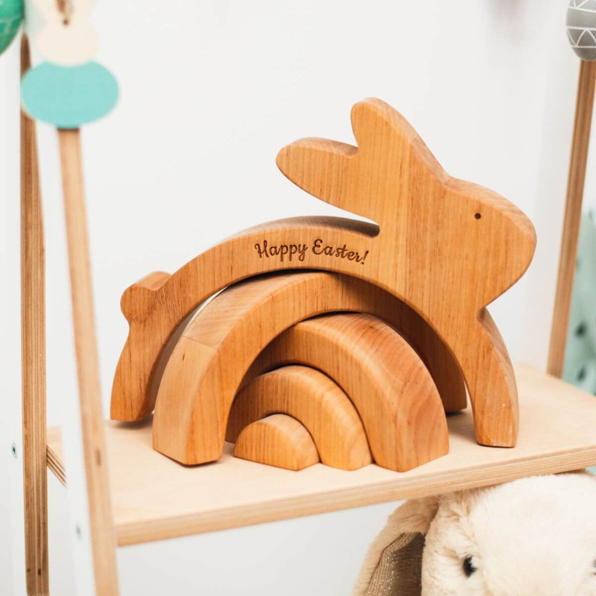wooden bunny for children 