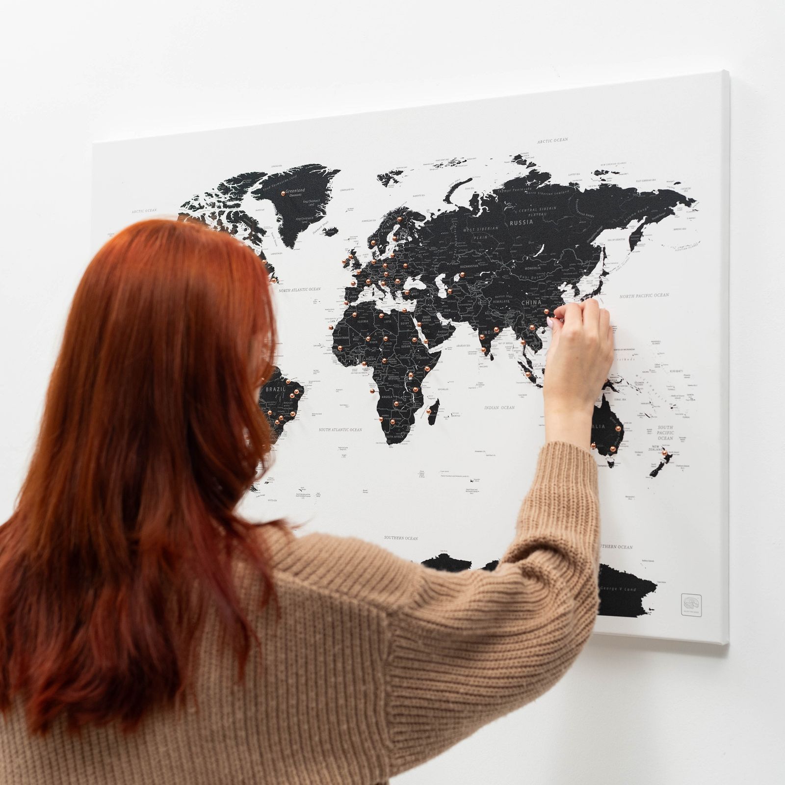 push pin world map canvas