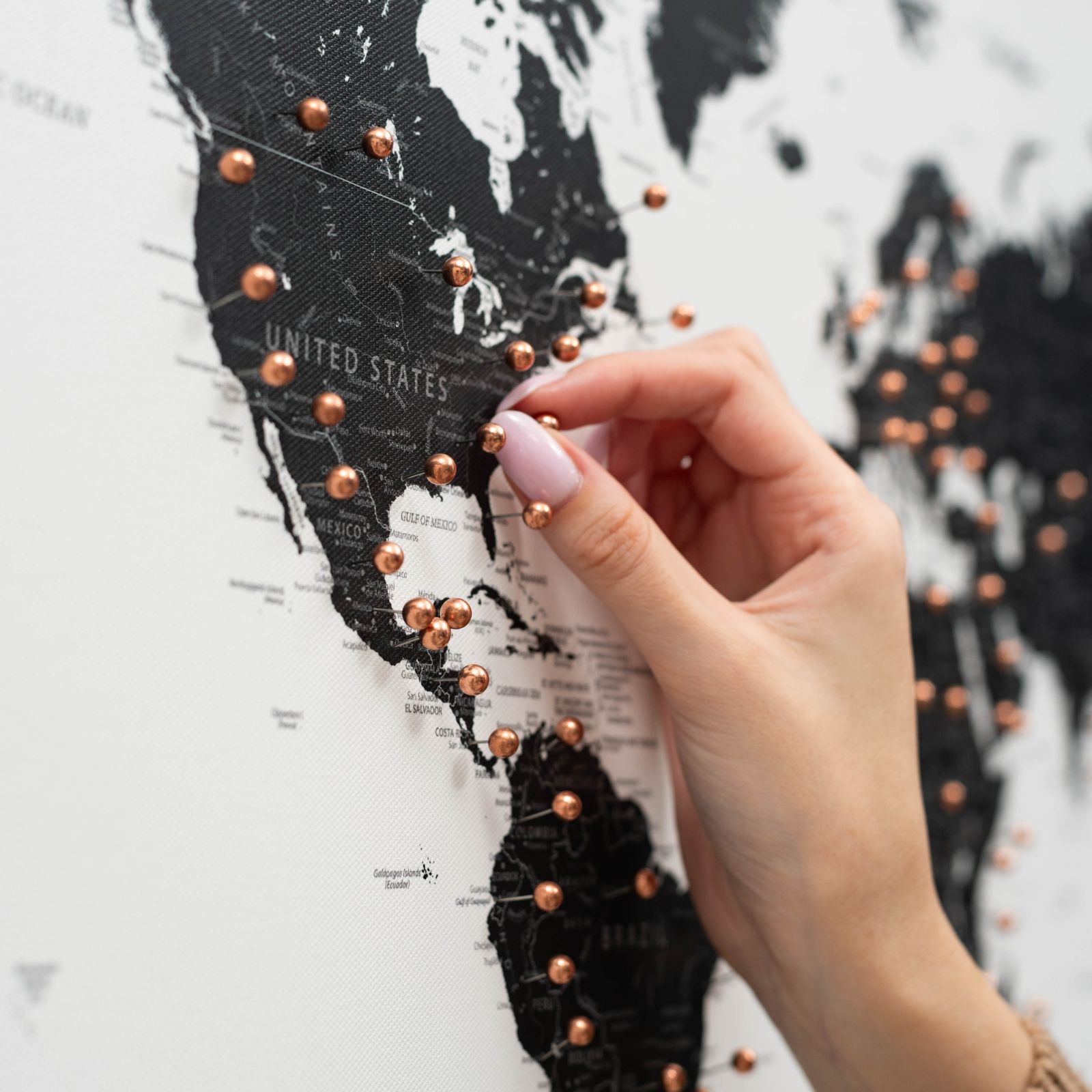 canvas world map wall art