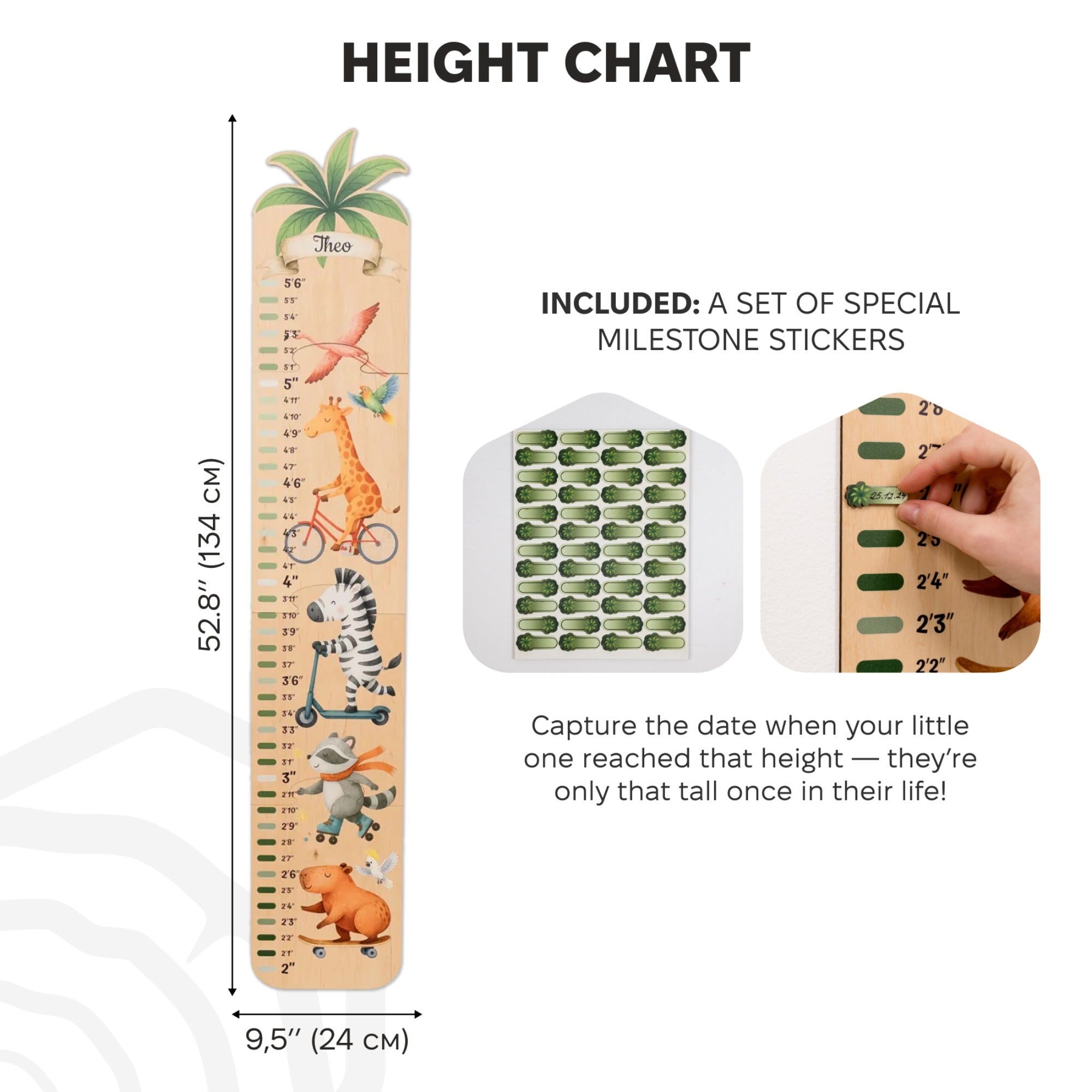 Tabla de crecimiento infantil - Osito de peluche