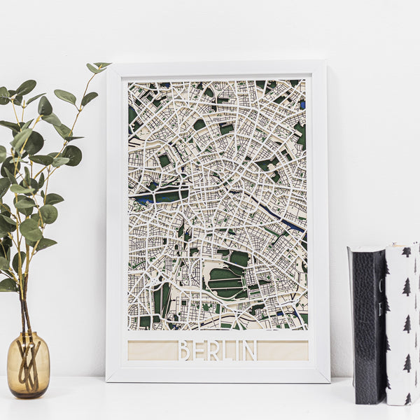 3D City Map Berlin - Handcrafted Wall Art | Enjoy The Wood