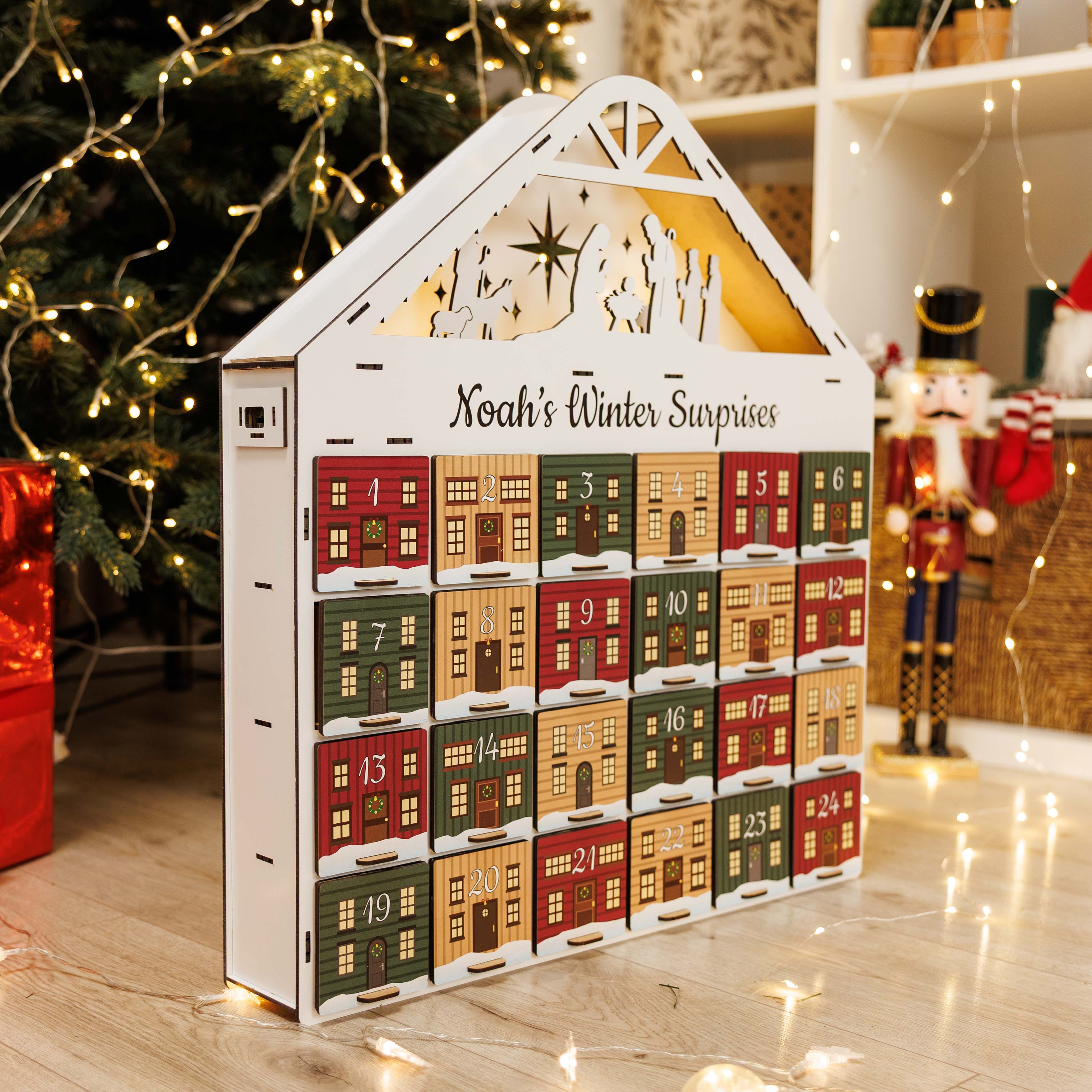 木製アドベントカレンダー Christmas Advent Calendar - Colored | Enjoy The Wood