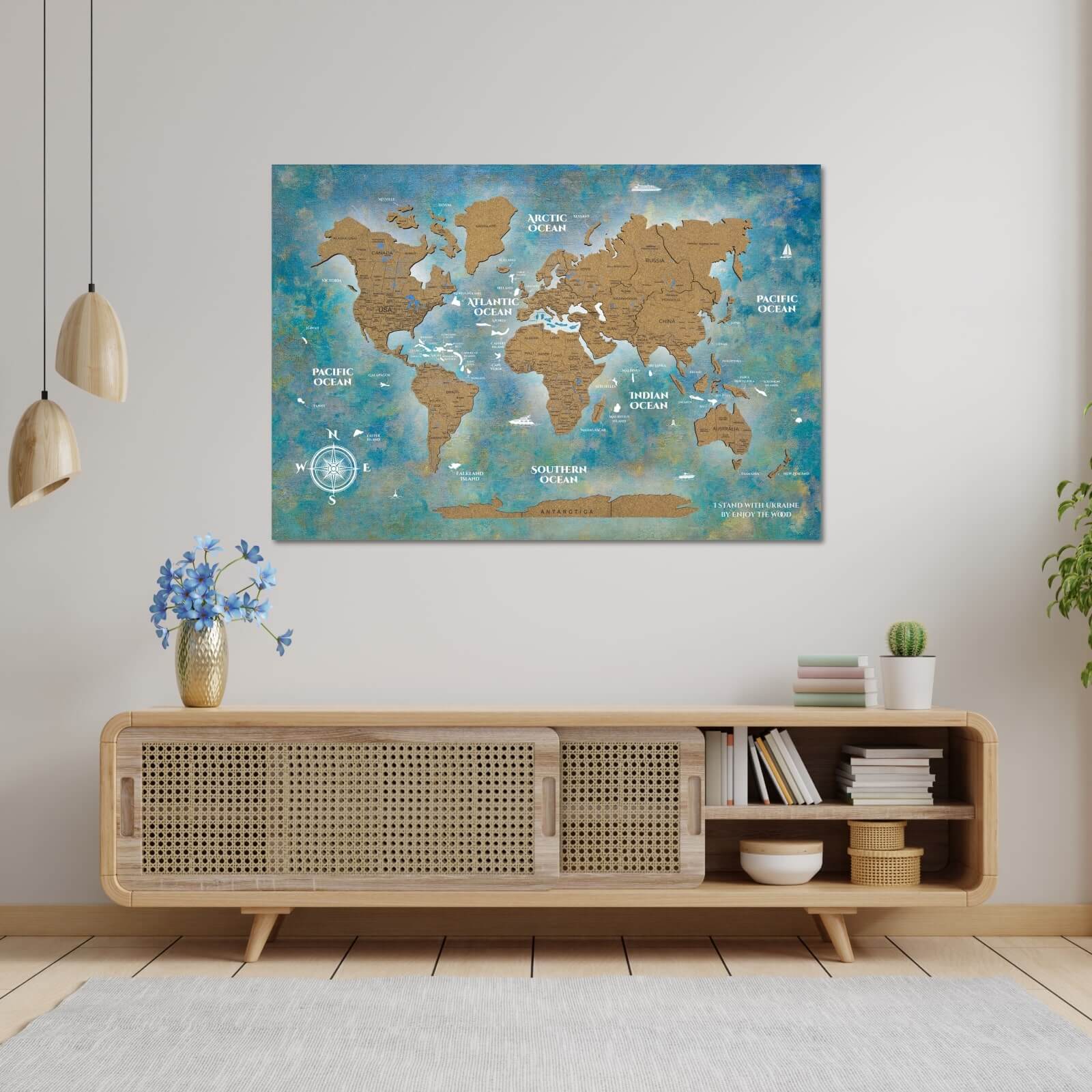 cork world map