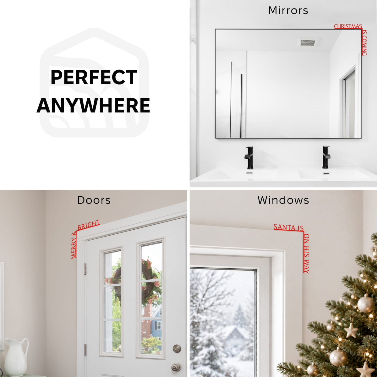 Christmas wooden corner quote placement