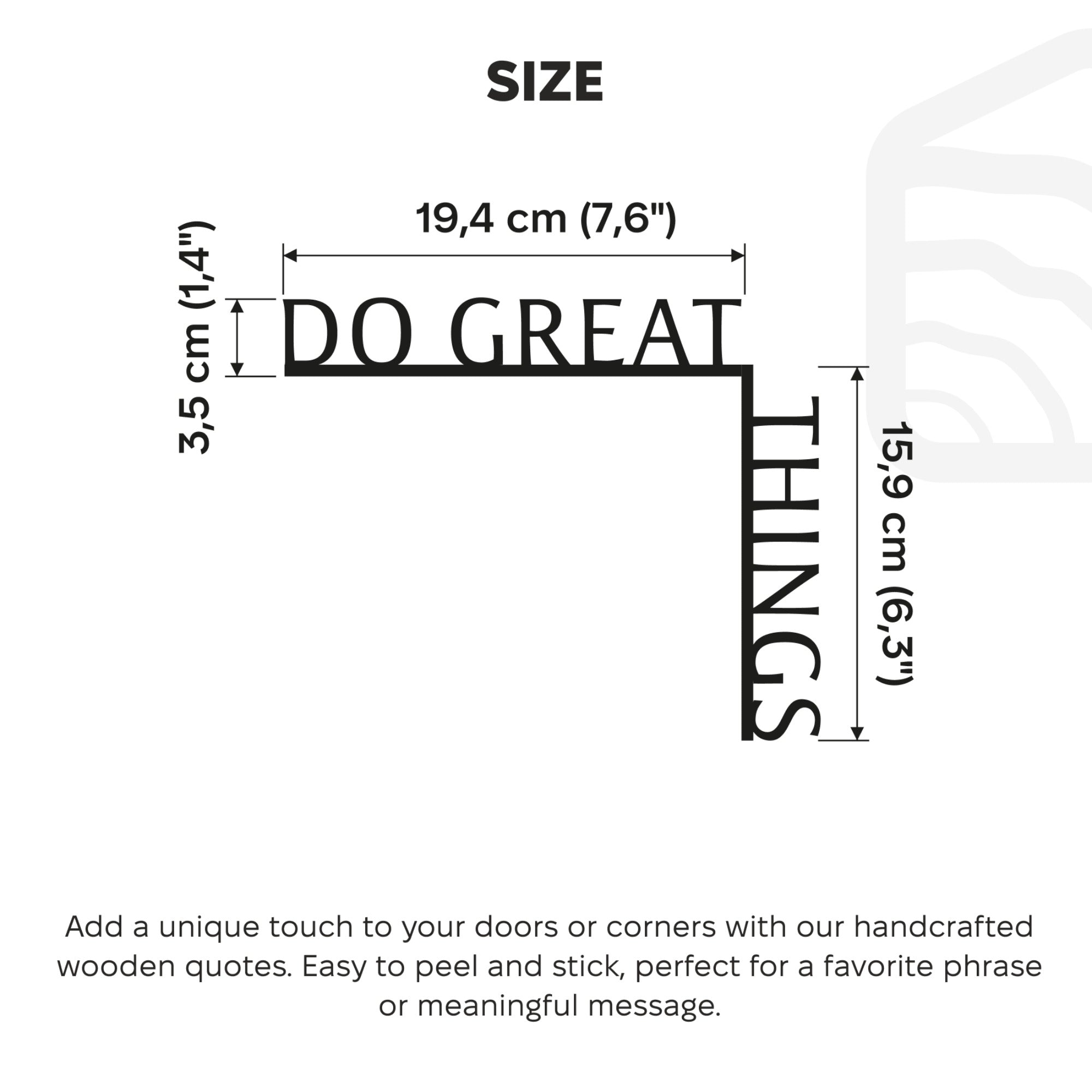 Wooden Corner Quote – Do Great Things