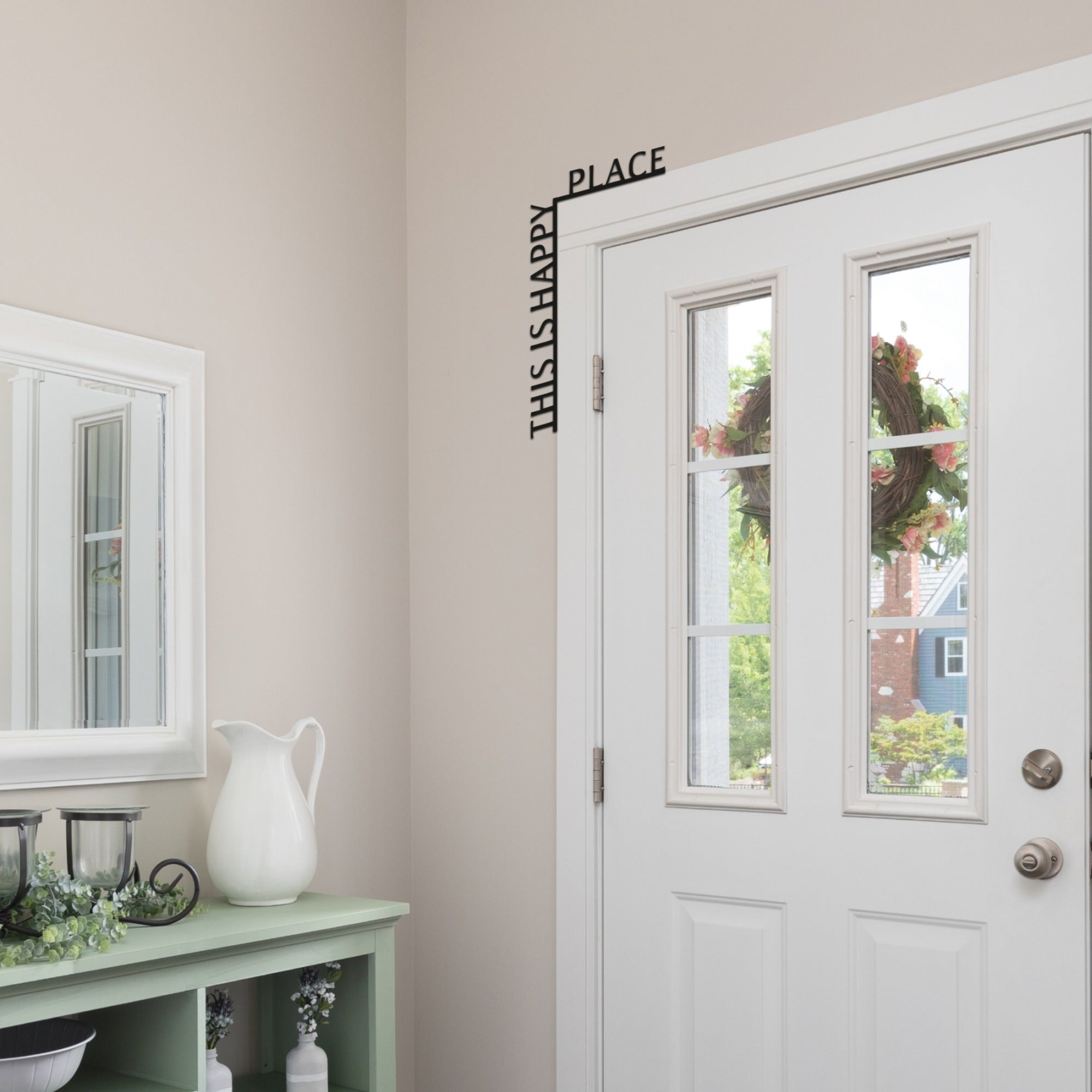 Wooden Corner Quote – This is Happy Place