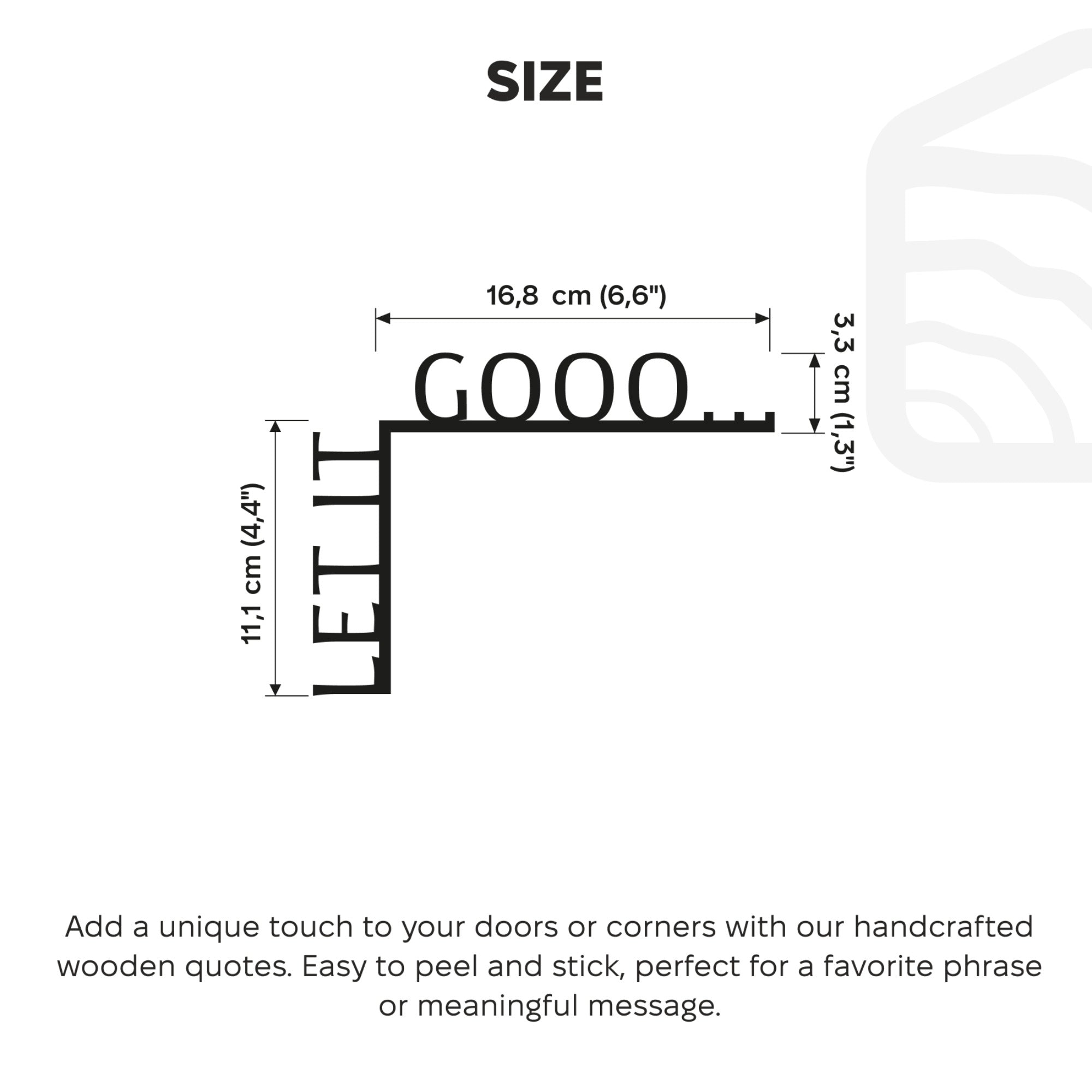 Wooden Corner Quote – Let It Gooo…