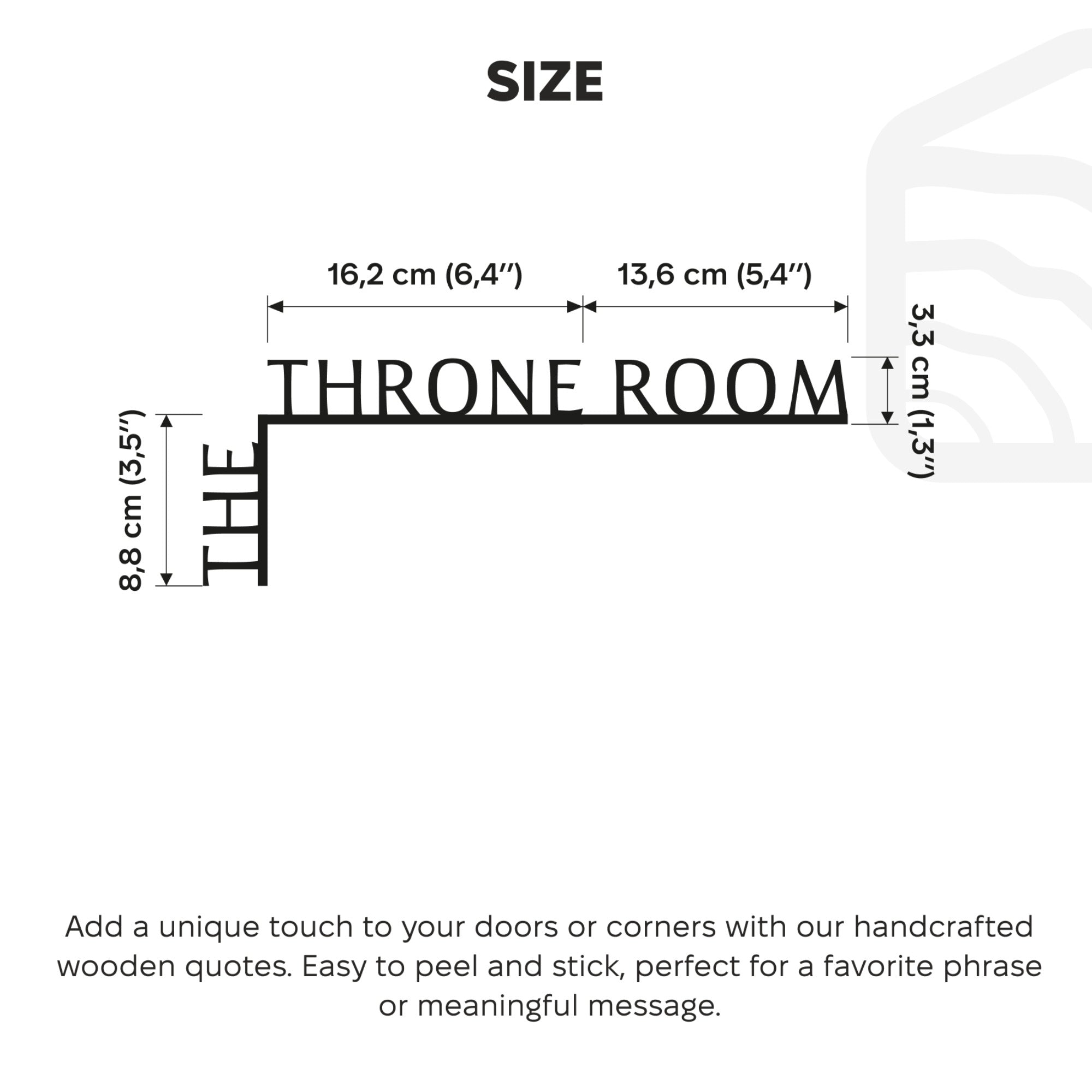 Wooden Corner Quote – The Throne Room