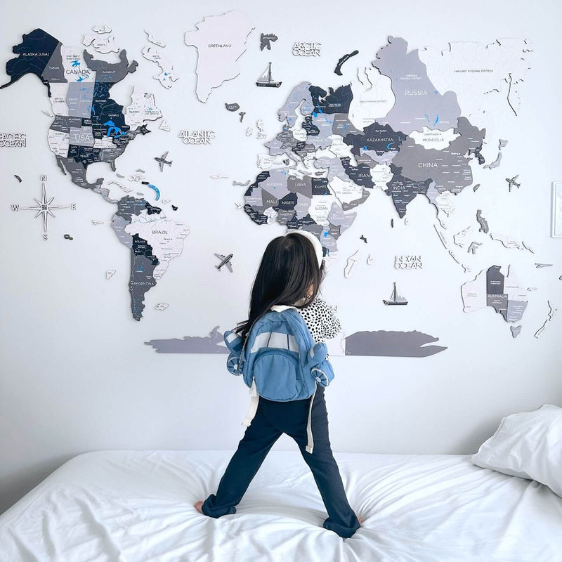 Custom Wooden World Map