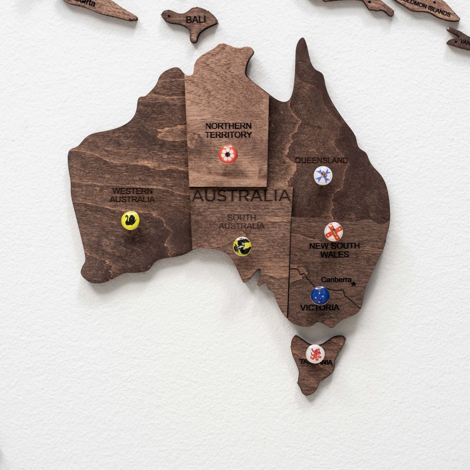 wood world map walnut