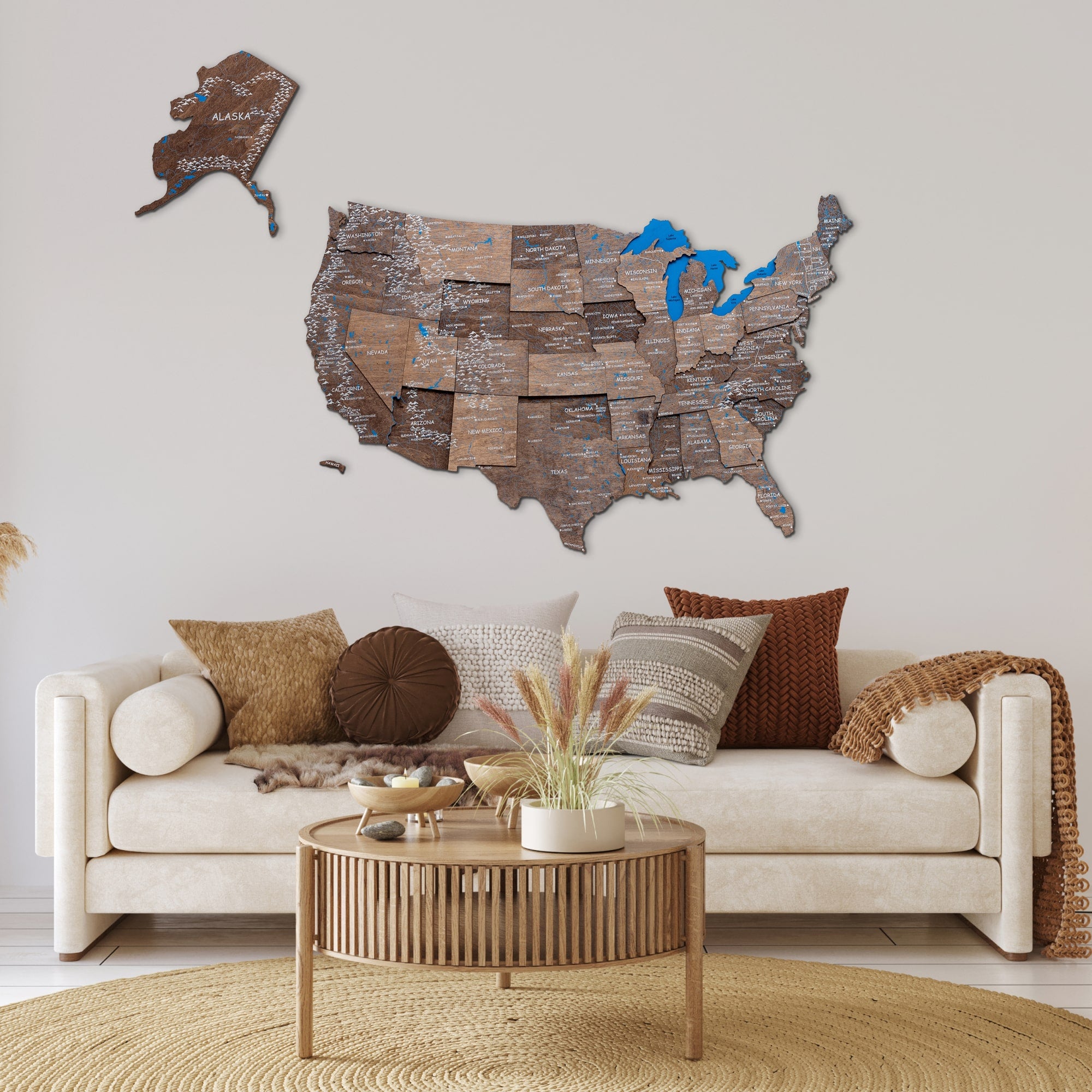 wood map of the united states