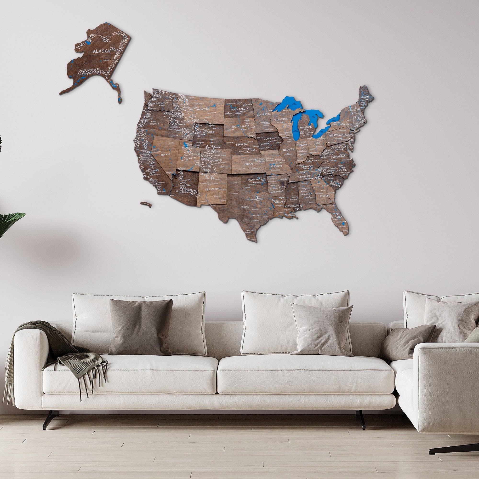 wood map of the united states