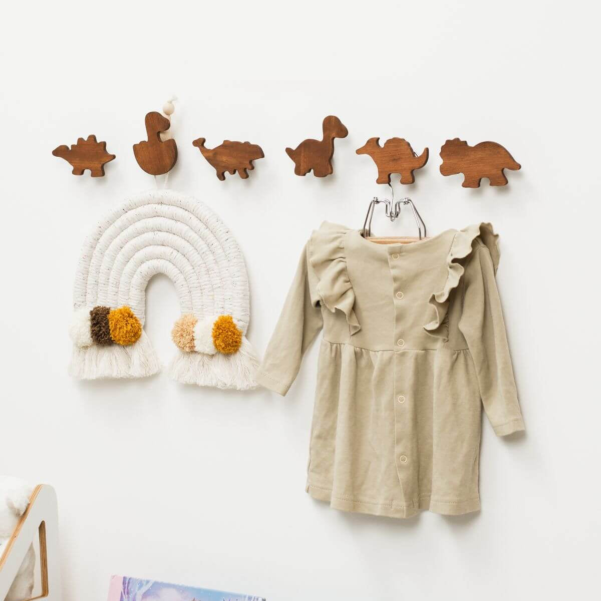 kids wooden wall hooks