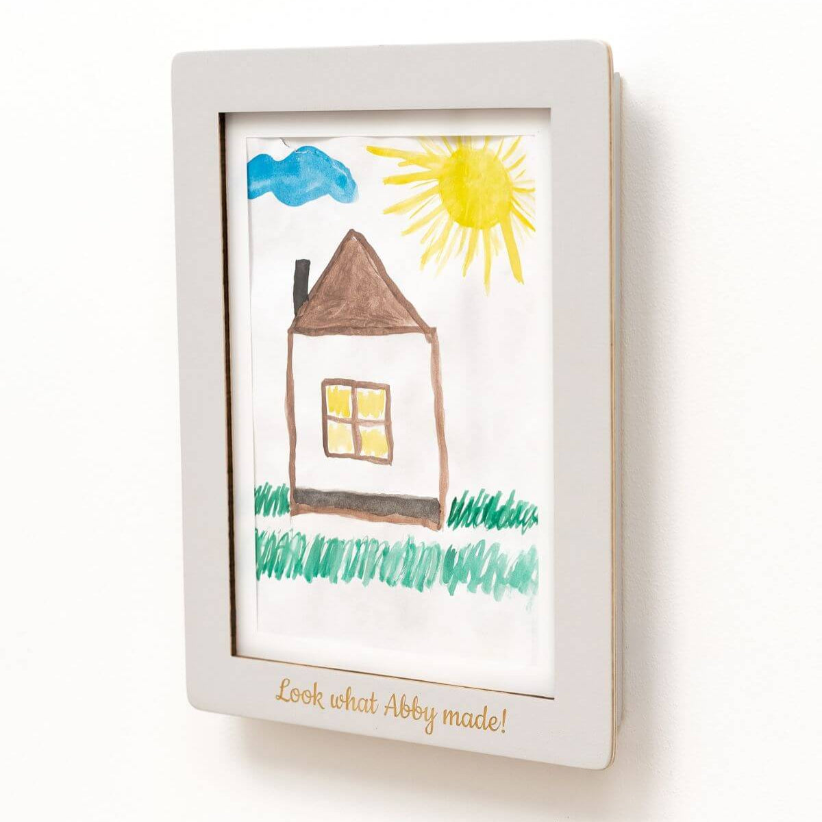 artwork display and storage frame white