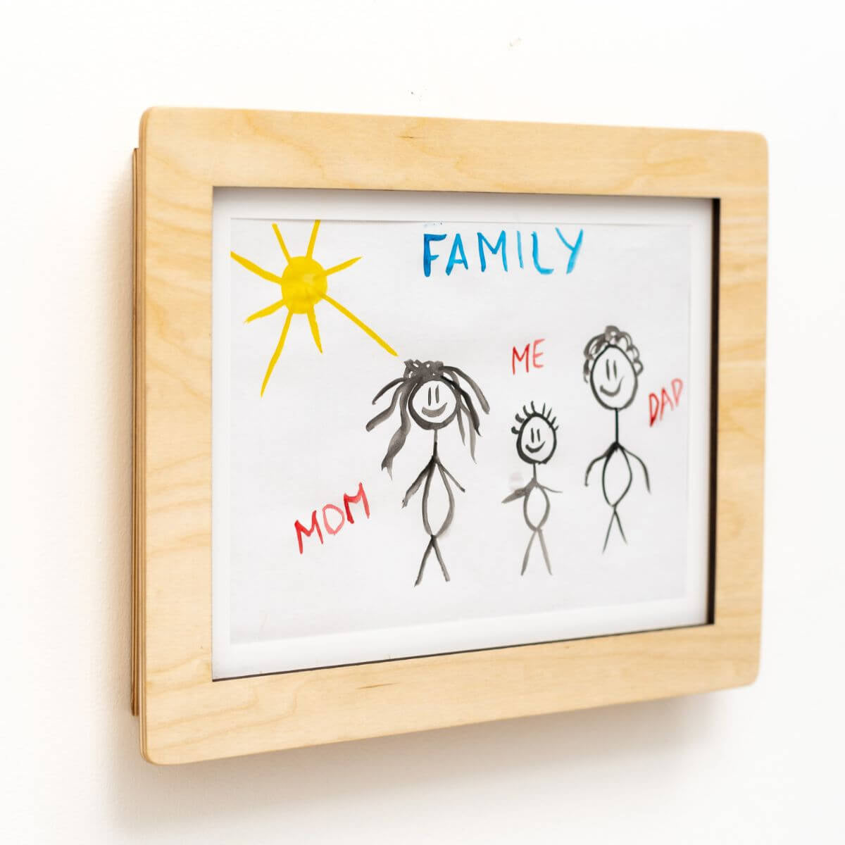 wooden frame to display kids art without glass