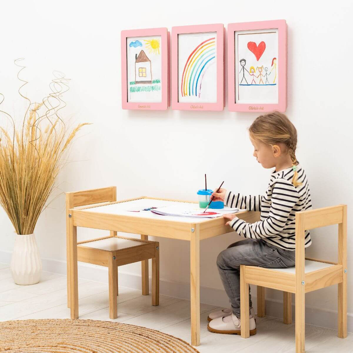 changeable art frame pink