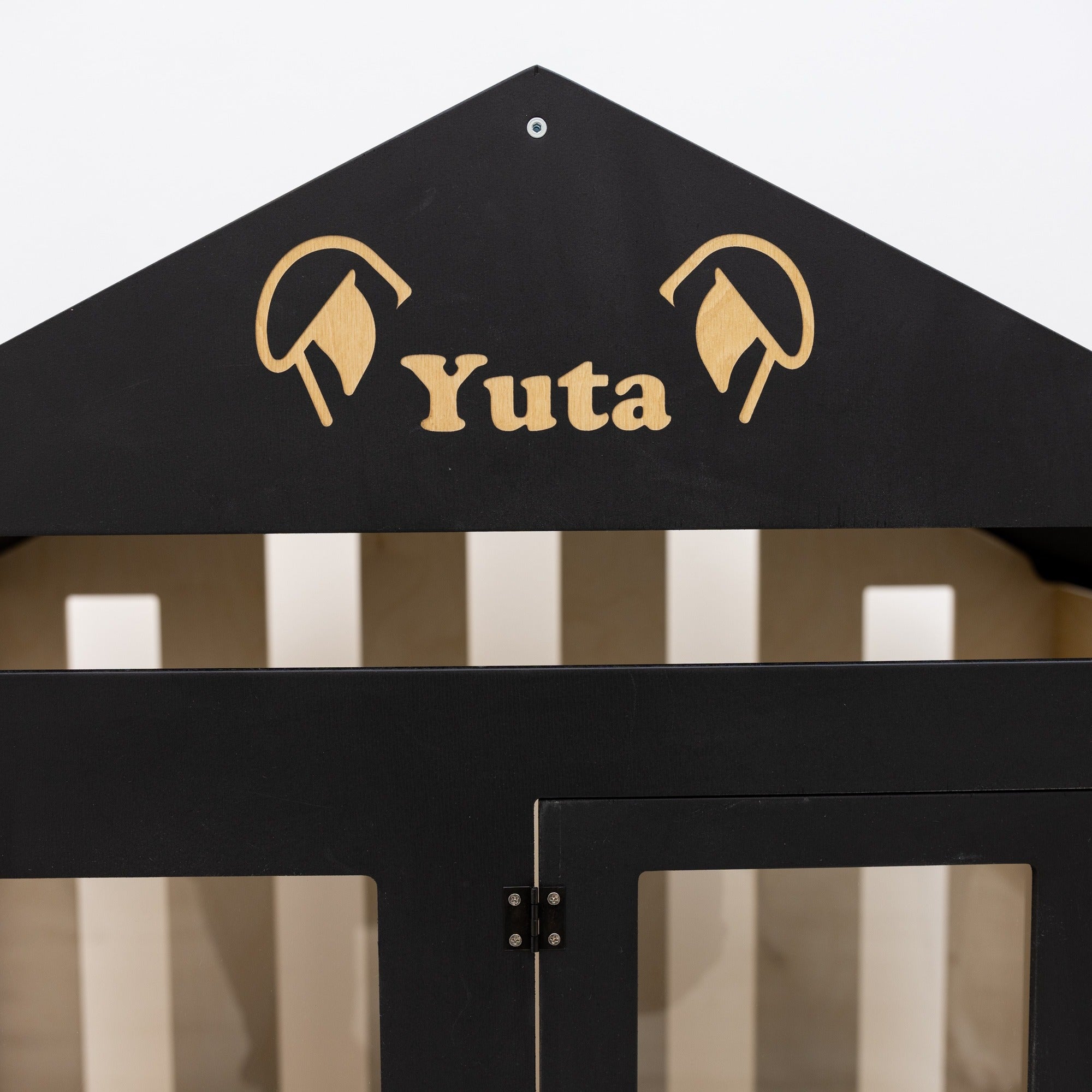 Dog House with a Fabric Roof - Black by Enjoy The Wood 