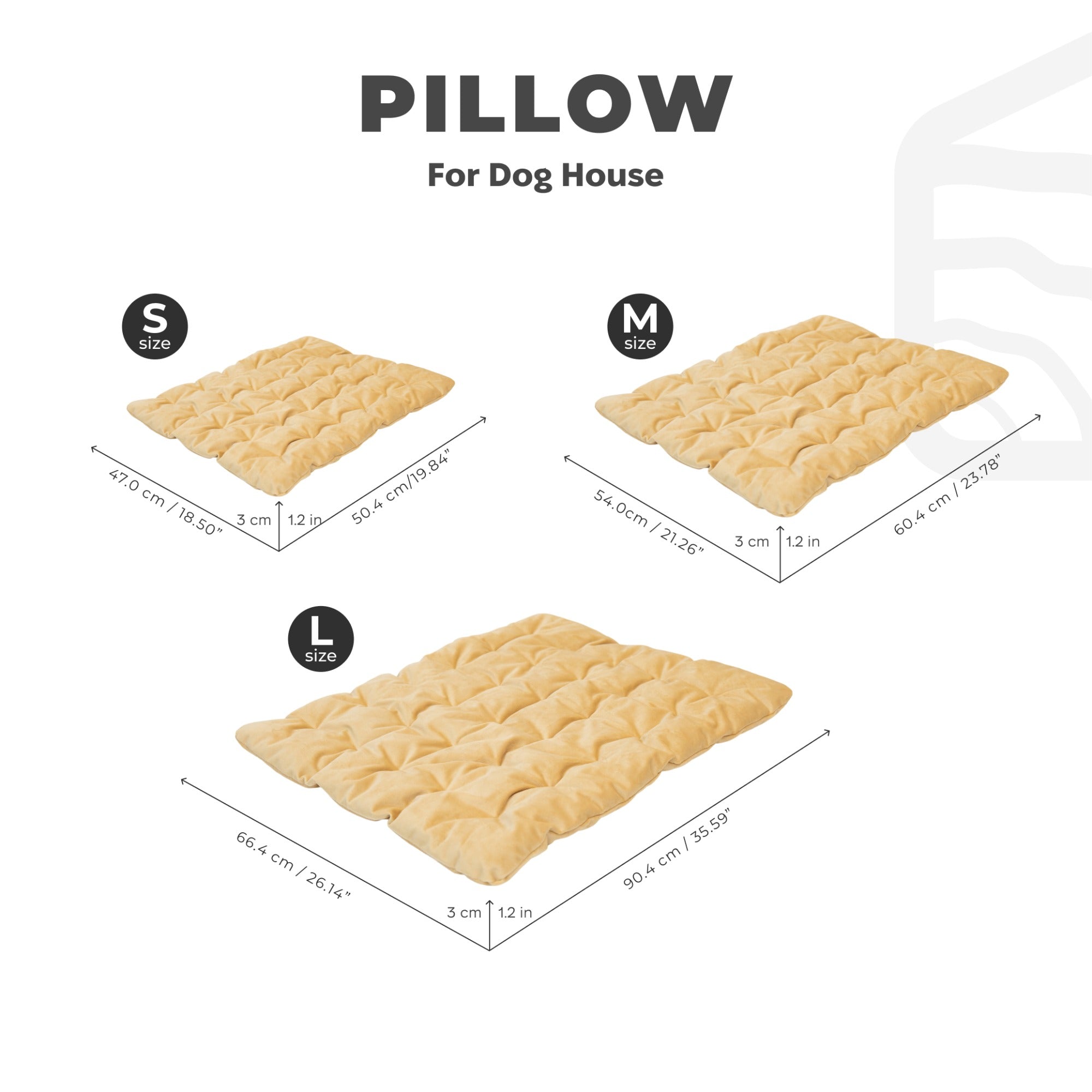 Sleeping Dog House Pillow - Yellow by Enjoy The Wood 