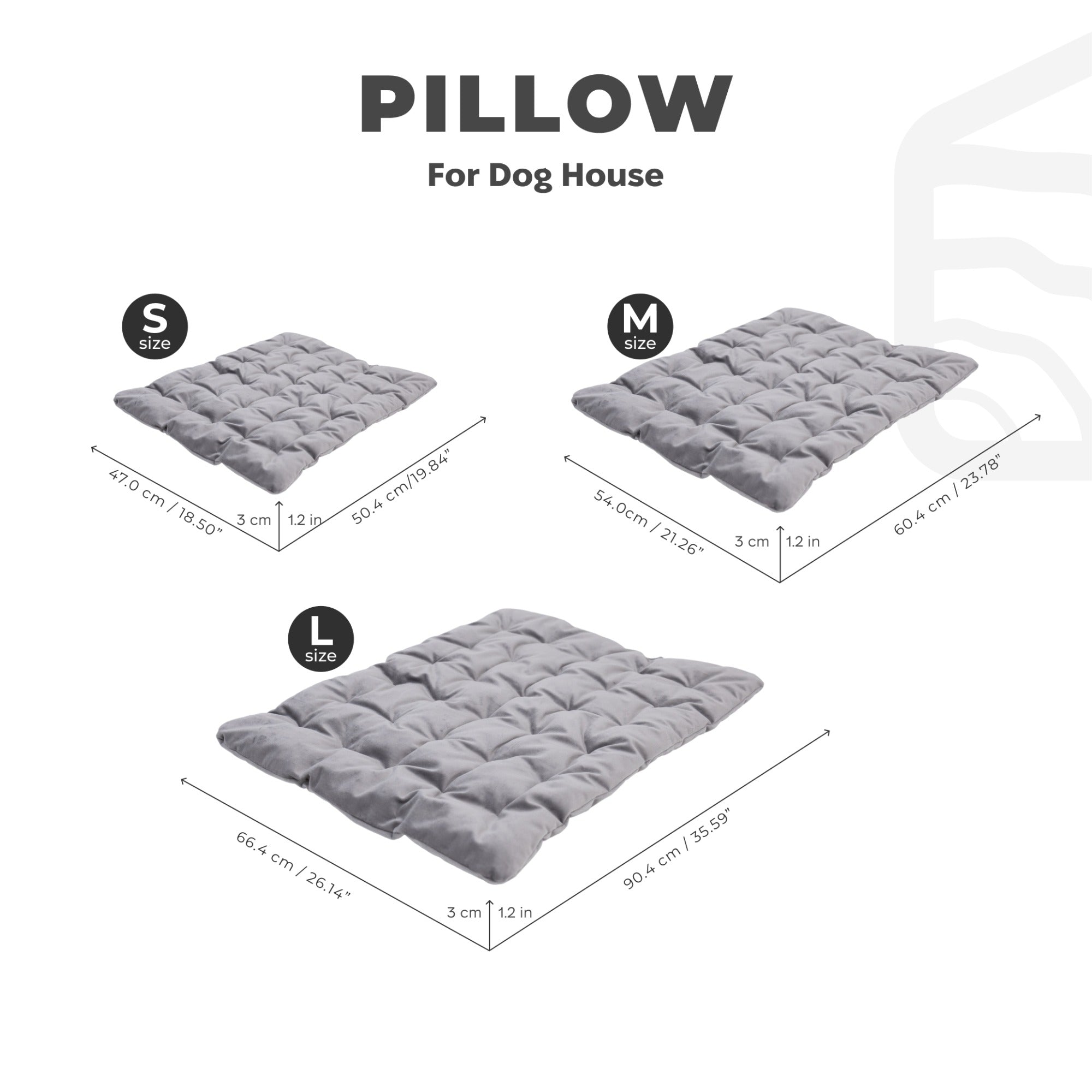 Sleeping Dog House Pillow - Gray by Enjoy The Wood 