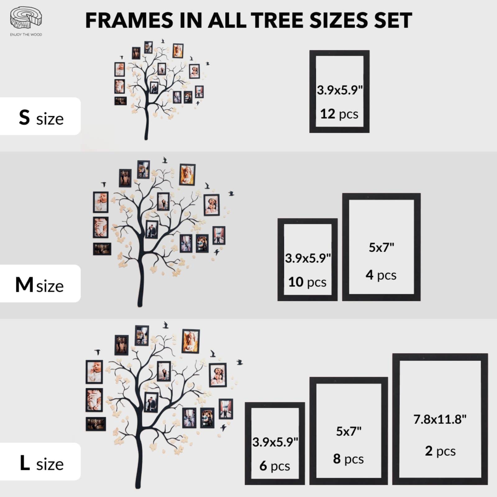 wooden family tree decor