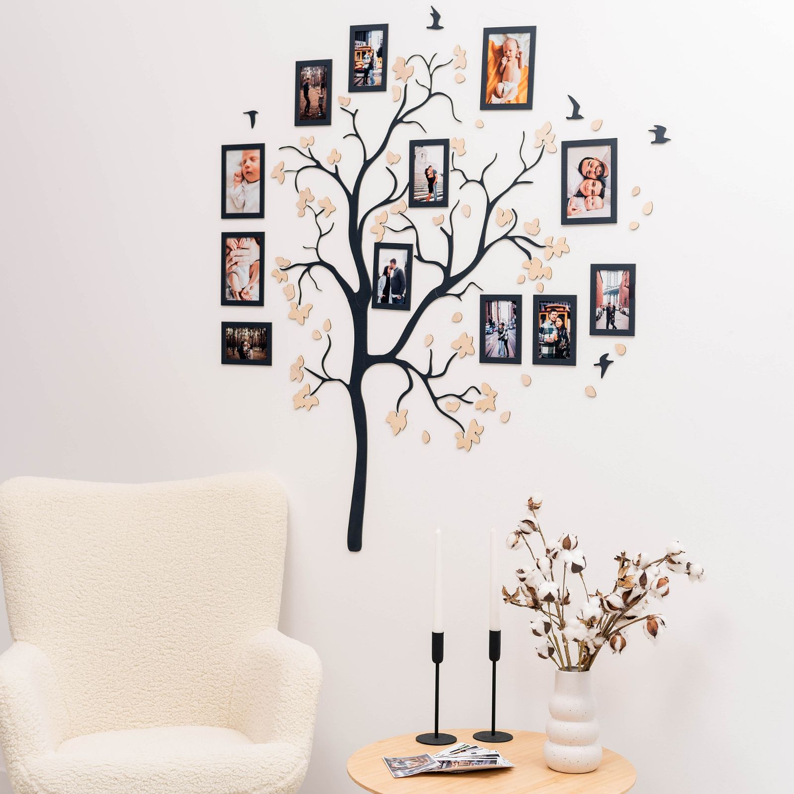 wooden family tree wall decor