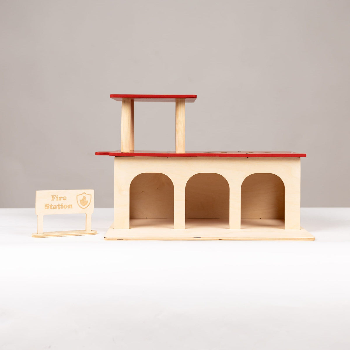 Wooden Fire Station Toy