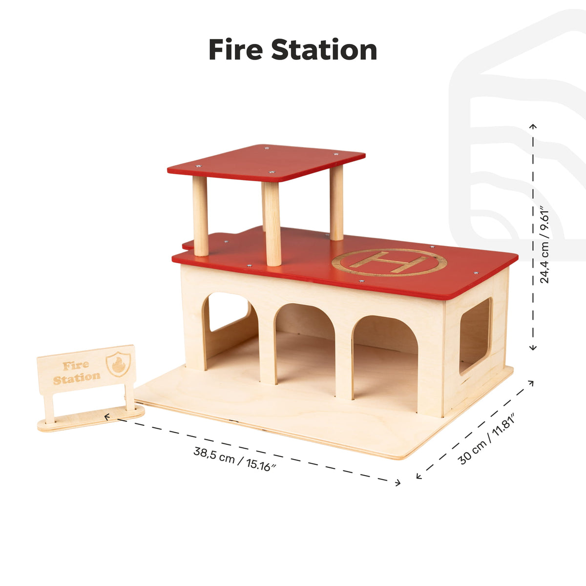 Spielzeug für die Feuerwache aus Holz