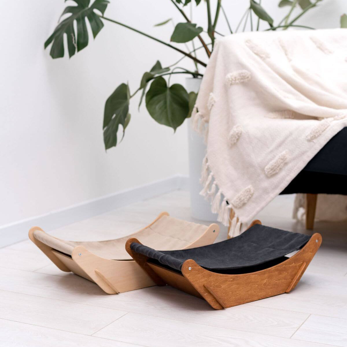 cat hammock floor made from wood