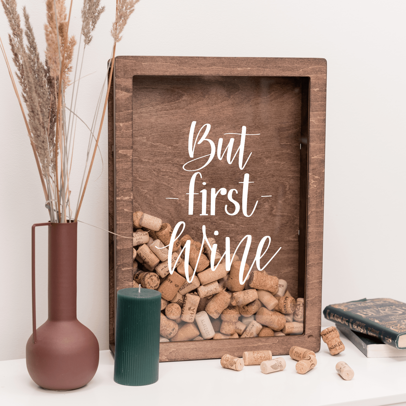 shadow box for wine corks