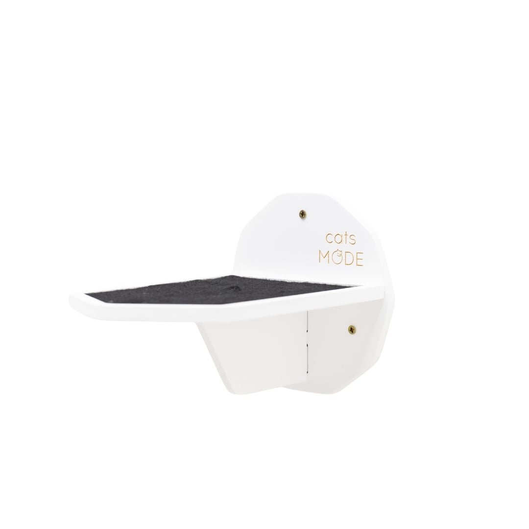 White and black pet bed with 'Cat Mode' text on a white background