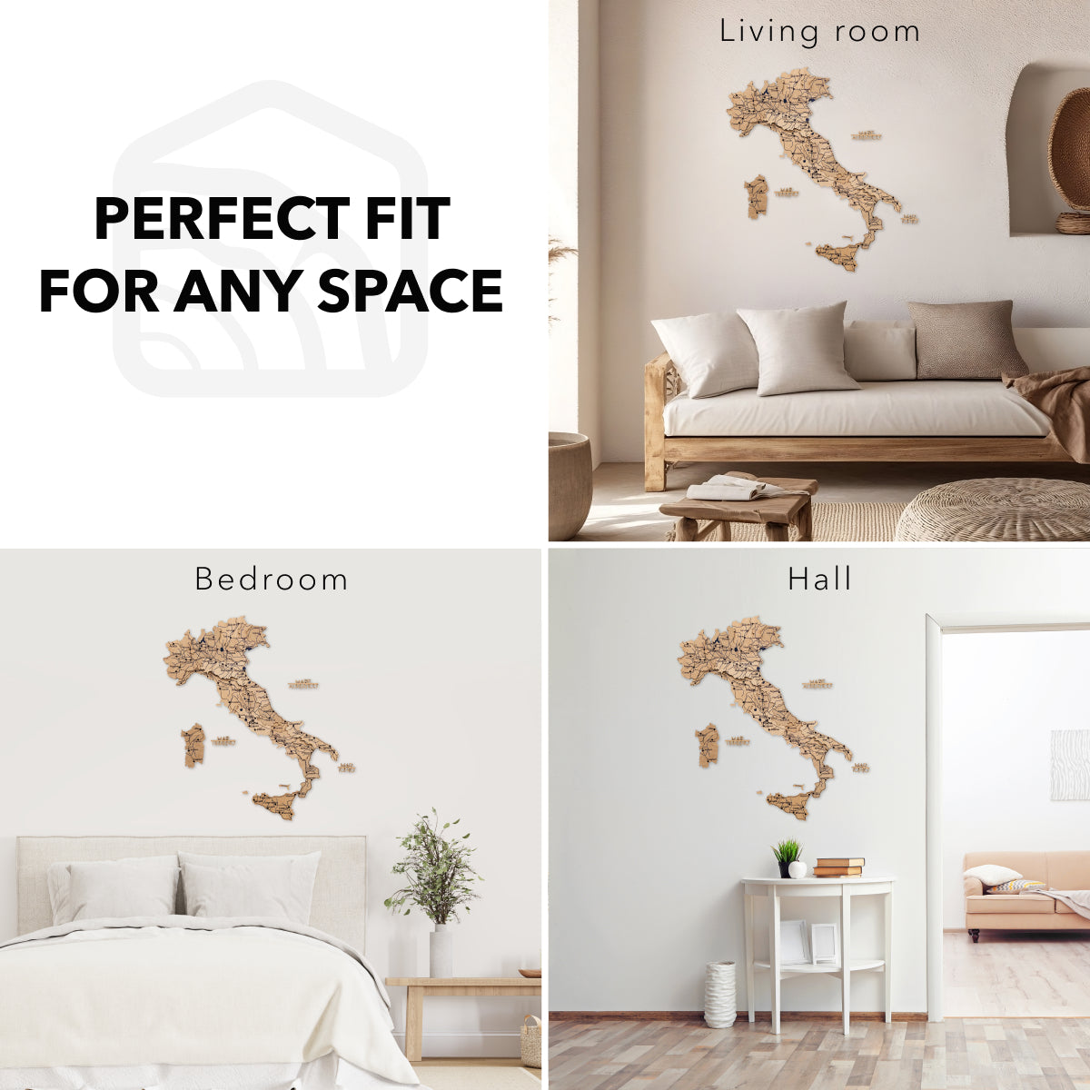 info for italy map gold