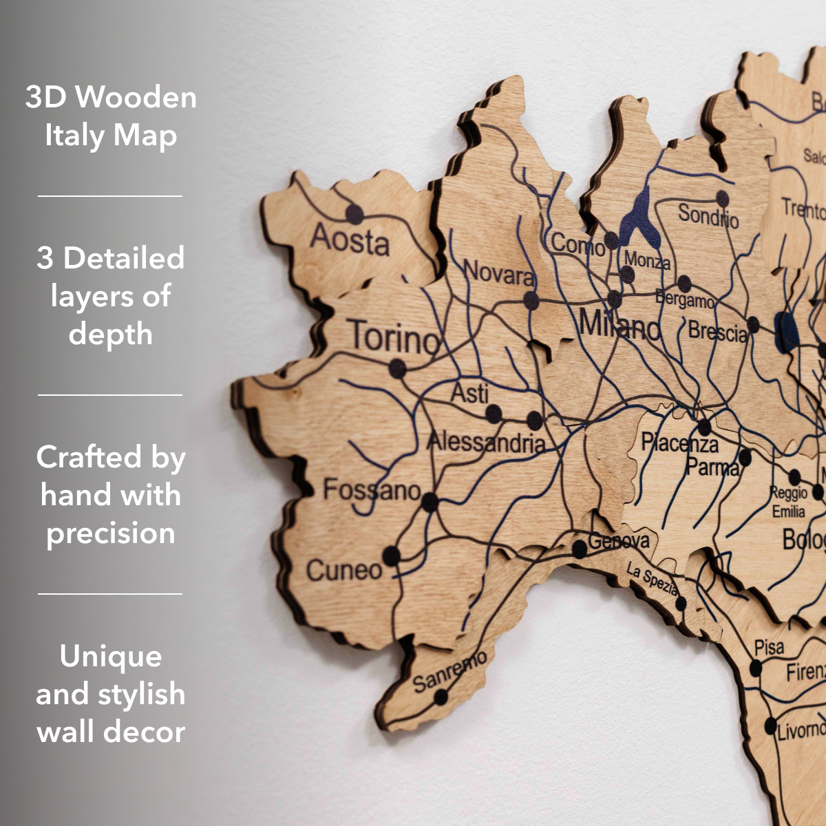 info for italy map gold