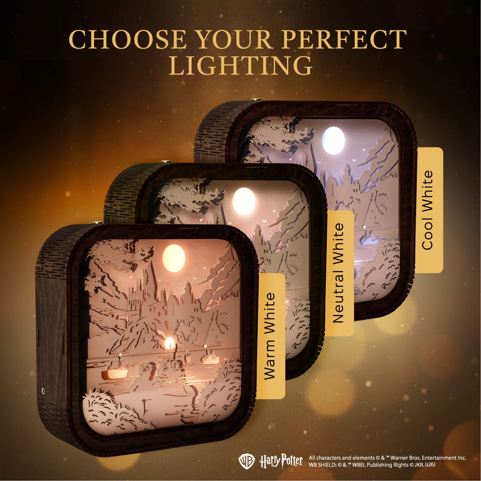 Wooden Paper Night Light - Journey to Hogwarts by Enjoy The Wood 