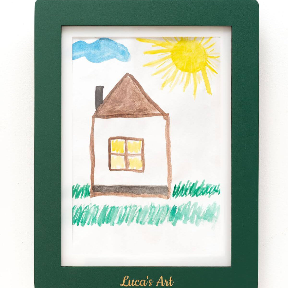 green kids art storage frame