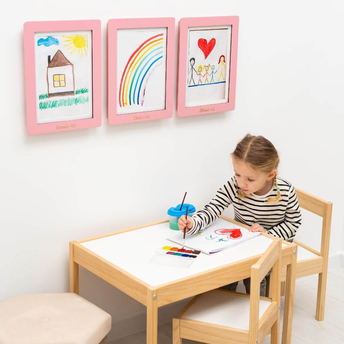pink changeable artwork frames