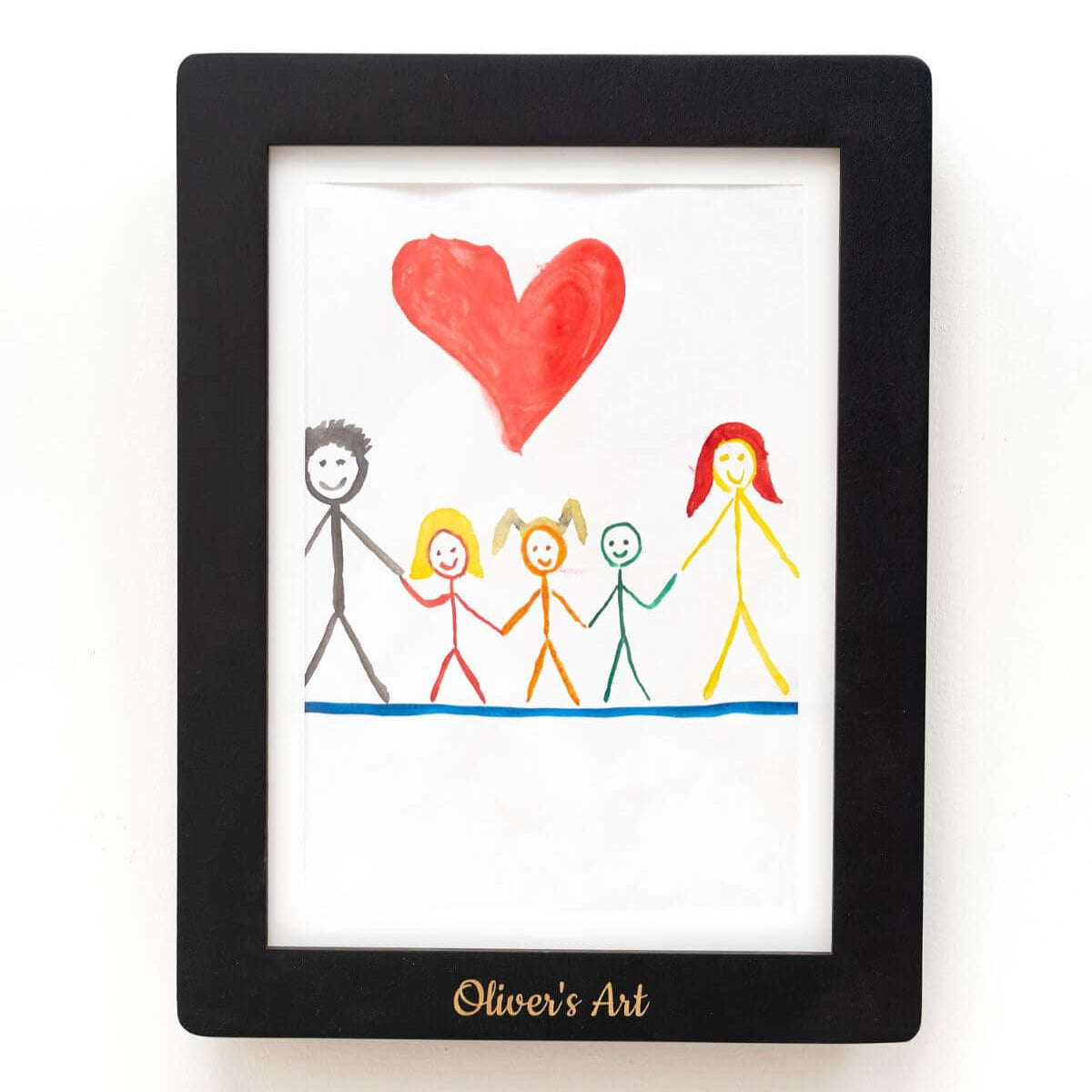 kids art storage frame black