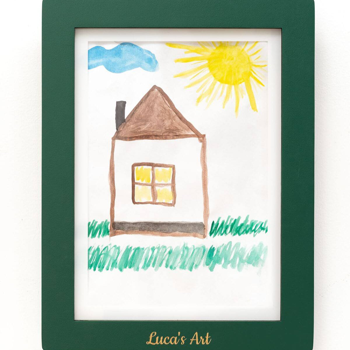 changeable art display frame green and without glass