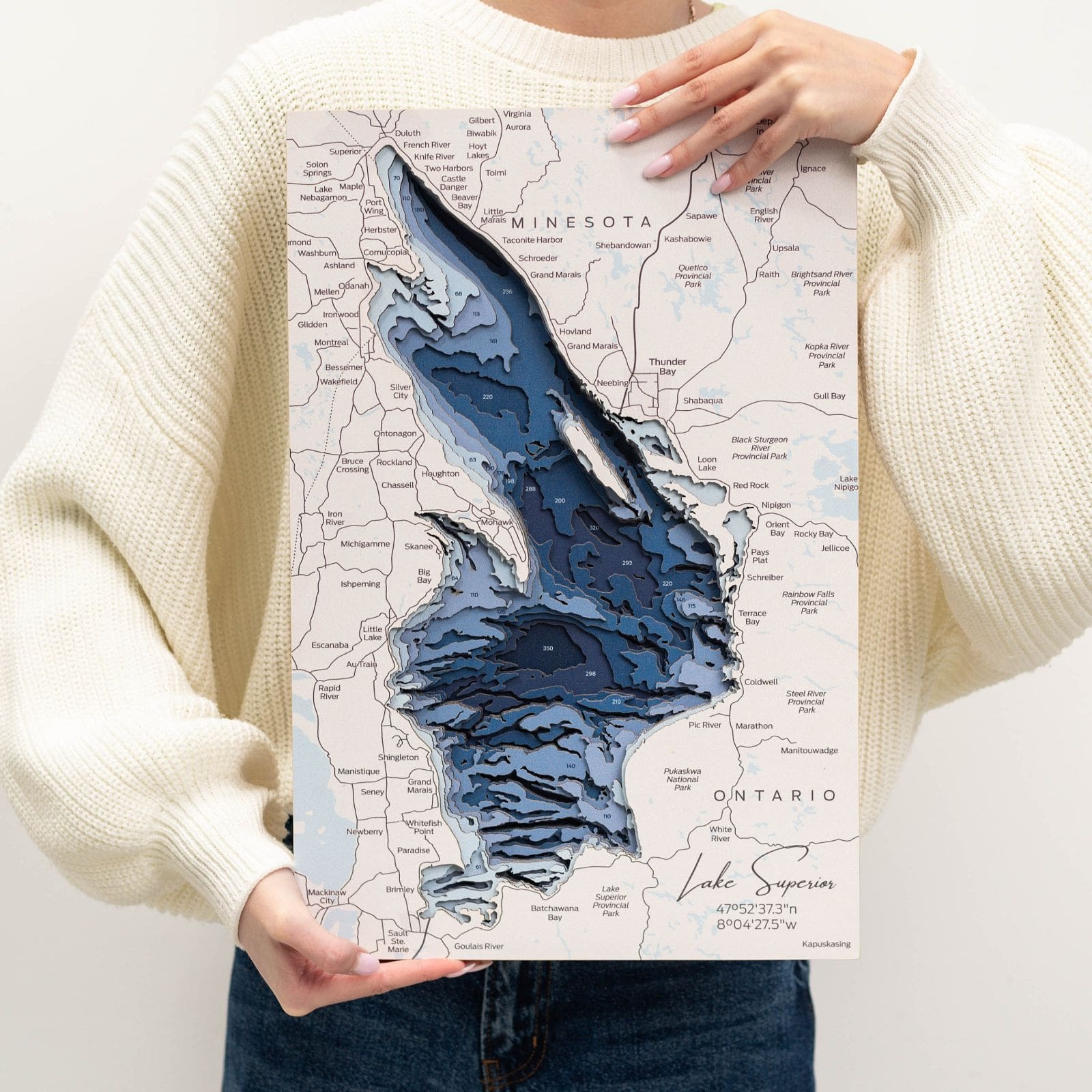 ユムカアシュデッキ ブリザードウォール Lake Superior Wall Art • Enjoy The Wood